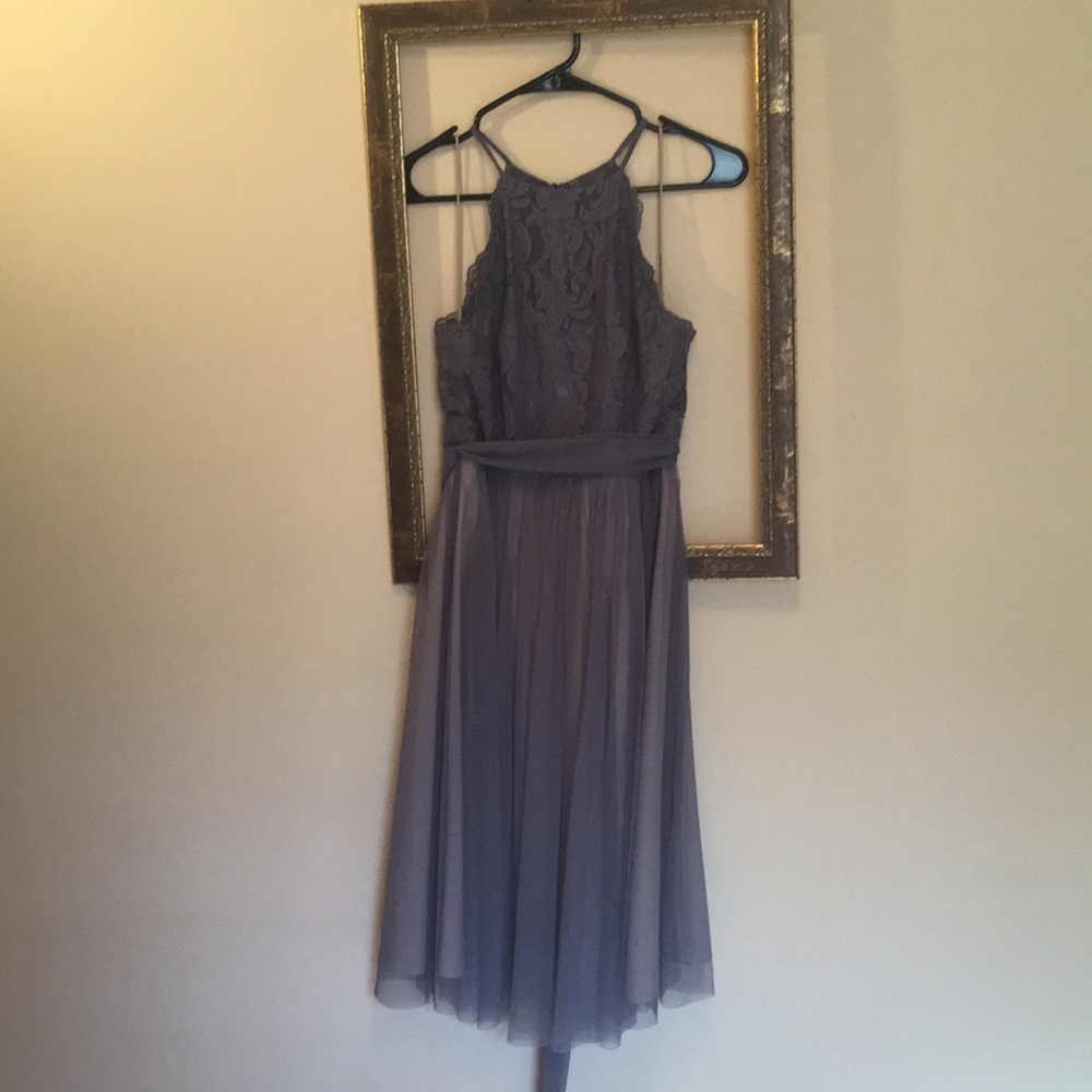 BHLDN Dusty Blue Dress